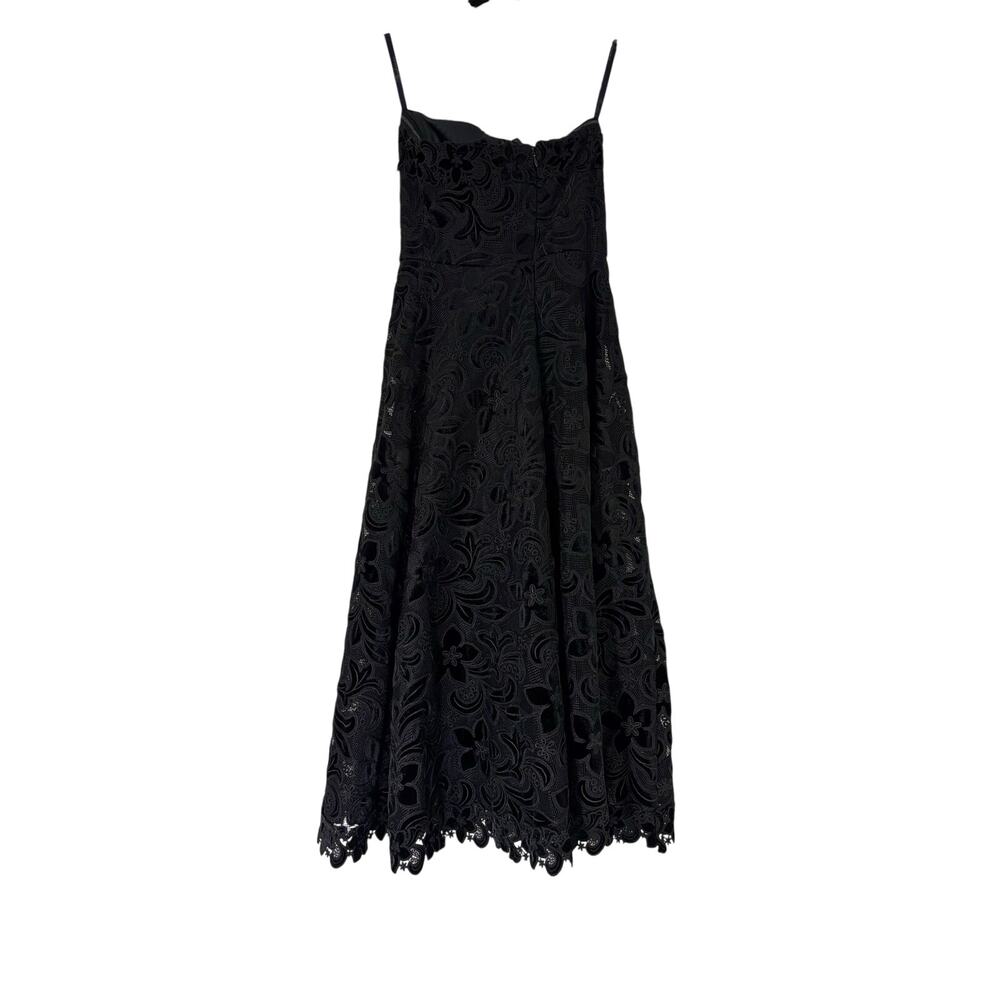 Shoshanna Anessa Black Velvet Floral Strapless Maxi Dress Size 2 - Picture 7 of 12